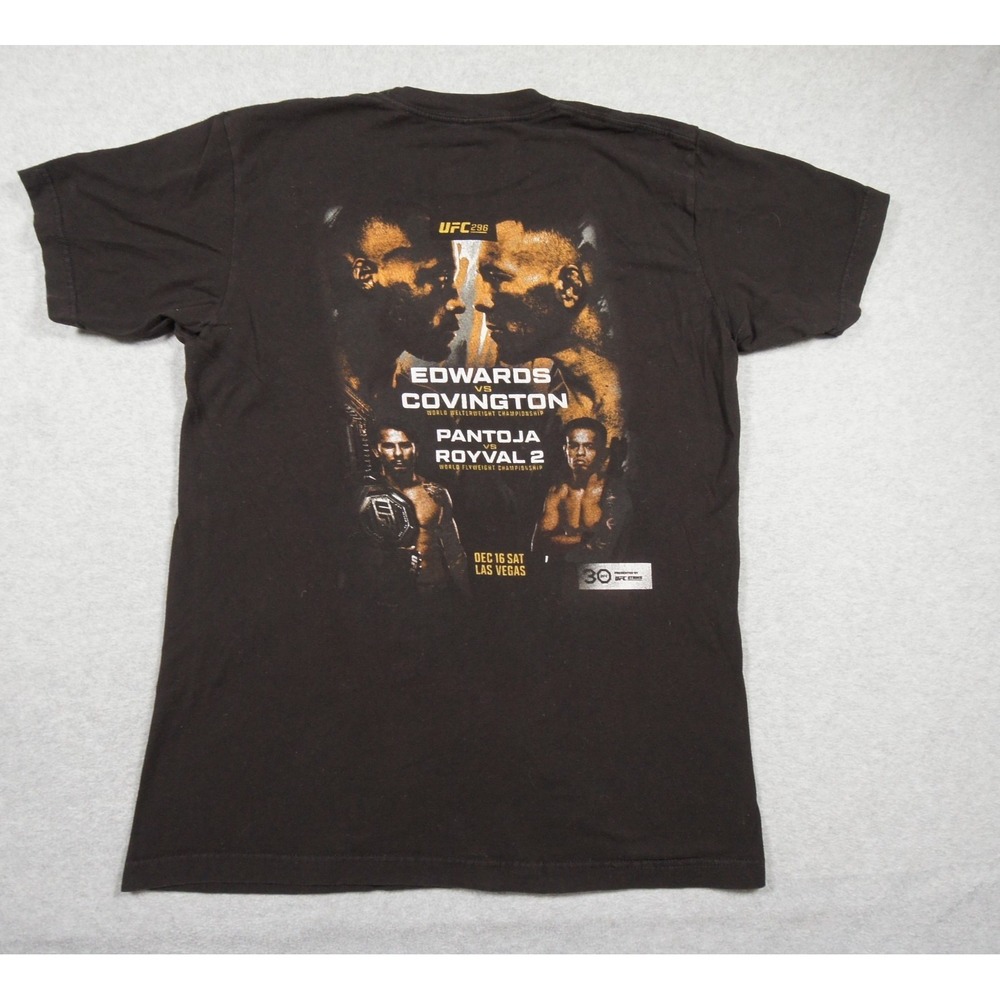 UFC Shirt Mens Medium Black MMA Mix Martial Arts Tee Crewneck Short Sleeve 296